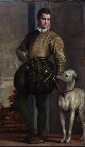 Boy with a Greyhound Oil painting by Paolo Veronese