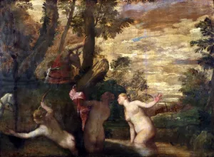 Diana and Actaeon by Paolo Veronese - Oil Painting Reproduction