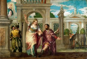 Emperor Augustus and the Sibyl by Paolo Veronese Oil Painting