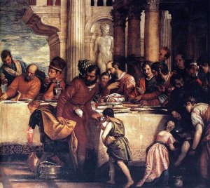 Feast at the House of Simon (Detail) Oil painting by Paolo Veronese