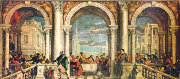 Main Product Photo of Feast in the House of Levi Painting by Paolo Veronese