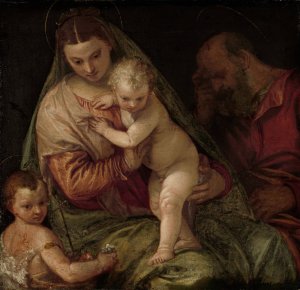 Holy Family with Young Saint John by Paolo Veronese Oil Painting