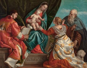 Sacra Conversazione by Paolo Veronese Oil Painting