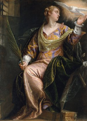 Saint Catherine of Alexandria in Prison by Paolo Veronese Oil Painting