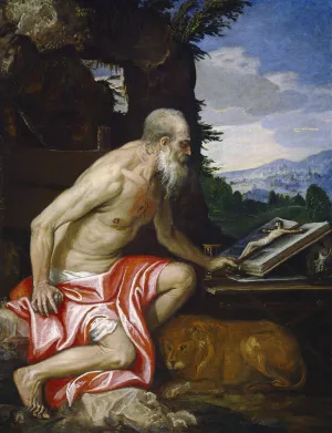 Saint Jerome in the Wilderness by Paolo Veronese Oil Painting