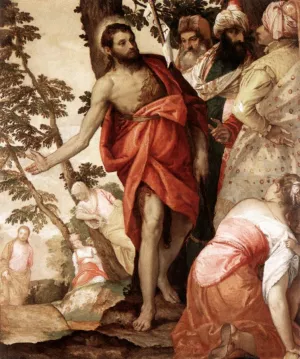 St John the Baptist Preaching Oil painting by Paolo Veronese