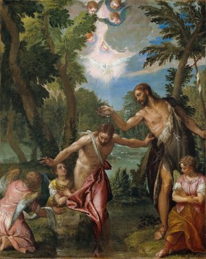 The Baptism of Christ by Paolo Veronese Oil Painting