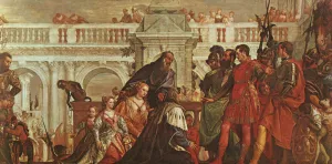 The Family of Darius before Alexander painting by Paolo Veronese