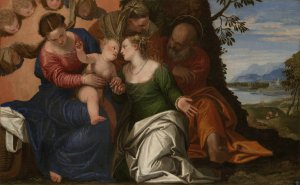The Mystic Marriage of Saint Catherine of Alexandria by Paolo Veronese Oil Painting