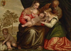 The Mystic Marriage Of St. Catherine by Paolo Veronese Oil Painting
