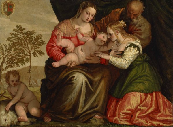 The Mystic Marriage Of St. Catherine by Paolo Veronese - Hand-Painted Oil Painting Reproduction