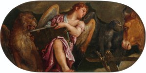 The Symbols of the Four Evangelists by Paolo Veronese Oil Painting