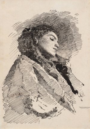 Young Woman Asleep by Paolo Vetri Oil Painting