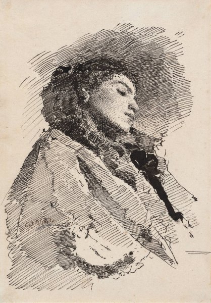 Young Woman Asleep  by Paolo Vetri - Hand-Painted Oil Painting Reproduction