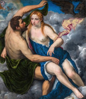 Jupiter and Io by Paris Bordone Oil Painting