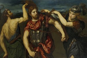 Perseus Armed by Mercury and Minerva by Paris Bordone Oil Painting