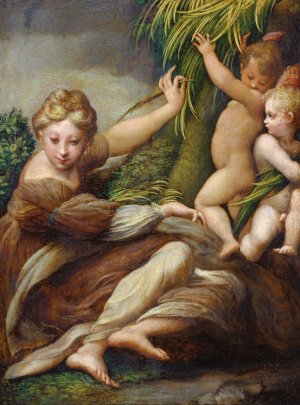 Female Martyr with Angels by Parmigianino Oil Painting