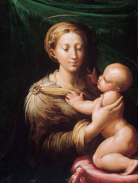 The Madonna and Child  by Parmigianino - Hand-Painted Oil Painting Reproduction