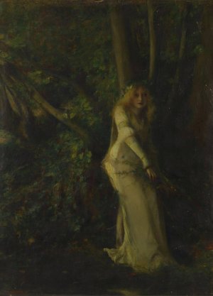 A Young Woman in the Play by Pascal-Adolphe-Jean Dagnan-Bouveret Oil Painting