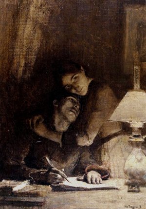 Aimons toujours, aimons encore by Pascal-Adolphe-Jean Dagnan-Bouveret Oil Painting