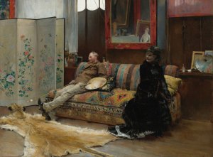 Bouderie by Pascal-Adolphe-Jean Dagnan-Bouveret Oil Painting