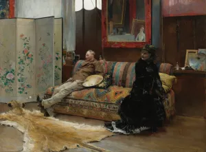 Bouderie by Pascal-Adolphe-Jean Dagnan-Bouveret Oil Painting