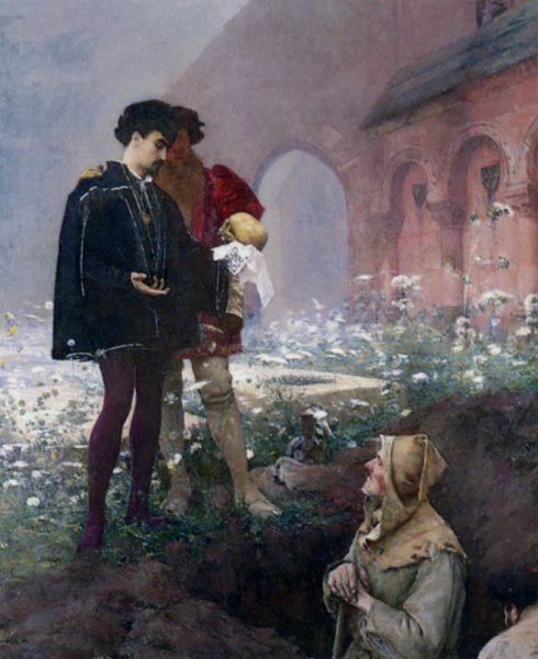 Main Product Photo of Hamlet et les Fossoyeurs Painting by Pascal-Adolphe-Jean Dagnan-Bouveret