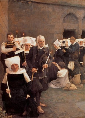 Le Pardon en Breetagne by Pascal-Adolphe-Jean Dagnan-Bouveret Oil Painting