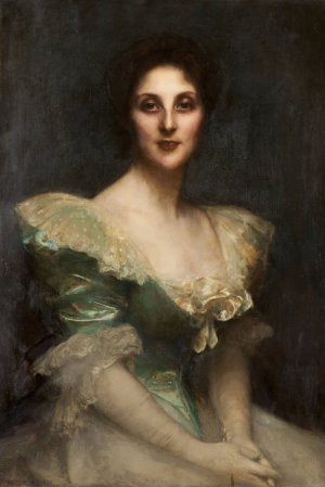 Portrait de Fanny Therese Reinach by Pascal-Adolphe-Jean Dagnan-Bouveret Oil Painting