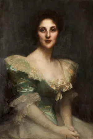 Portrait de Fanny Therese Reinach by Pascal-Adolphe-Jean Dagnan-Bouveret Oil Painting