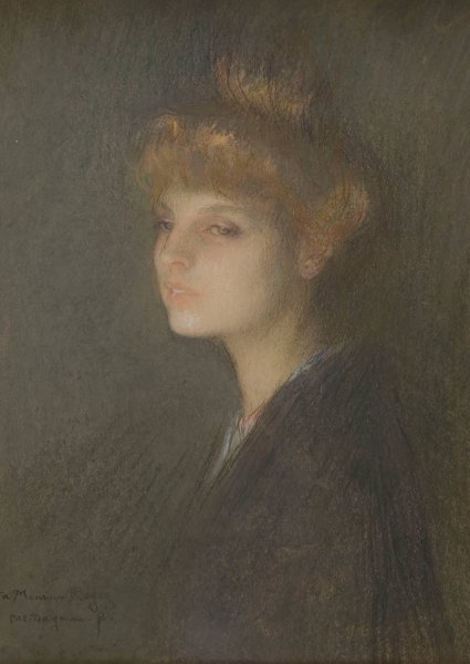 Portrait de femme  by Pascal-Adolphe-Jean Dagnan-Bouveret - Hand-Painted Oil Painting Reproduction