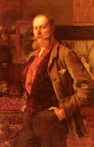 Portrait of Gustave Courtois painting by Pascal-Adolphe-Jean Dagnan-Bouveret