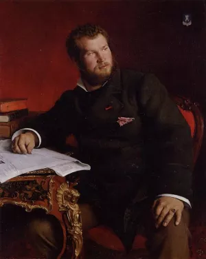 Portrait of Jean Dagnan-Bouveret by Pascal-Adolphe-Jean Dagnan-Bouveret - Oil Painting Reproduction