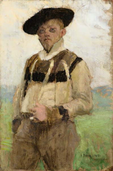 Portrait of Jules-Alexis Muenier  by Pascal-Adolphe-Jean Dagnan-Bouveret - Hand-Painted Oil Painting Reproduction