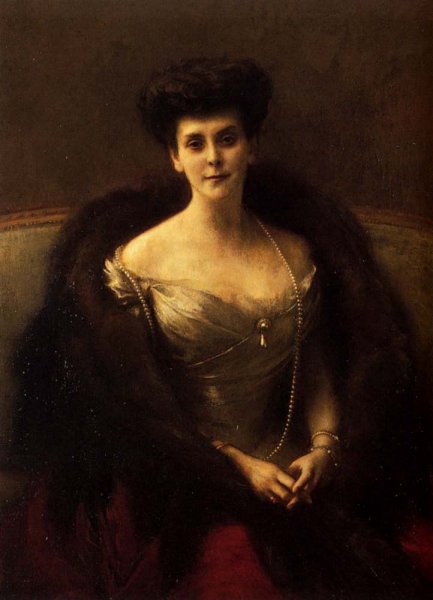 Portrait of Princess O. V. Paley by Pascal-Adolphe-Jean Dagnan-Bouveret - Hand-Painted Oil Painting Reproduction
