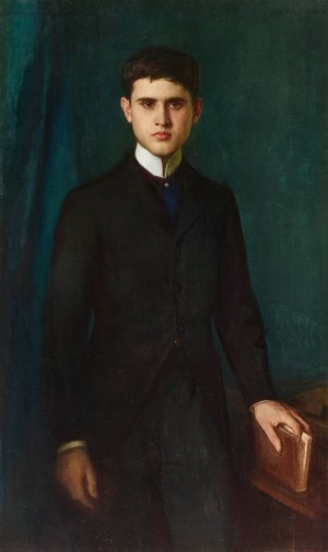 Portrait of Joannes de Stuers at 20 years old by Pascal Dagnan-Bouveret Oil Painting