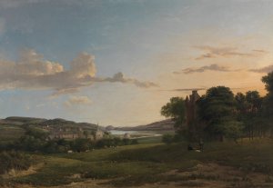 A View of Cessford and the Village of Caverton, Roxboroughshire in the Distance by Patrick Nasmyth Oil Painting