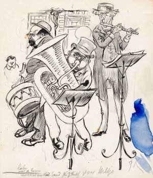 Drie muzikanten by Patricq Kroon Oil Painting
