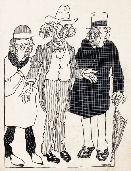 Main Product Photo of Protest tegen de Duurtewet, 1920  Painting by Patricq Kroon