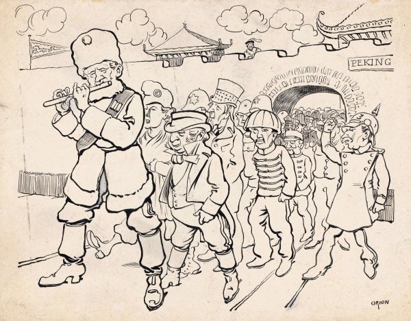 Rusland lokt landen uit China  by Patricq Kroon - Hand-Painted Oil Painting Reproduction