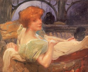 Portrait de Mme Georges Rodenbach by Paul Albert Besnard Oil Painting