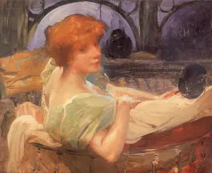 Portrait de Mme Georges Rodenbach by Paul Albert Besnard Oil Painting