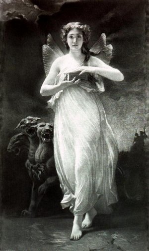 Psyche in the Underworld by Paul Alfred De Curzon Oil Painting