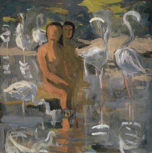 Flamingos by Paul Altherr Oil Painting