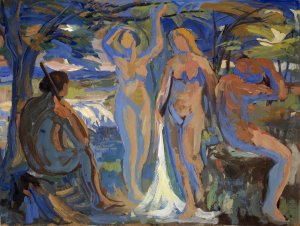 The Judgement of Paris by Paul Altherr Oil Painting
