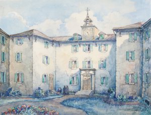Seminaire Des Sulpiciens by Paul Archibald Octave Caron Oil Painting