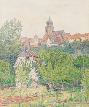 Ansicht von Homberg an der Efze by Paul Baum Oil Painting