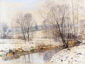 Flusslandschaft in Hessen by Paul Baum Oil Painting
