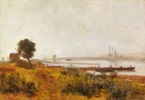 Flusslandschaft in Mecklenburg by Paul Baum Oil Painting