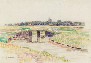 Landschaft mit Brucke by Paul Baum Oil Painting